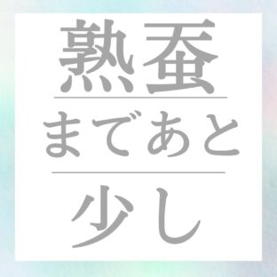 熟蚕まであと少し